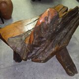 Asia 20th century: bench made of olive wood and driftwood