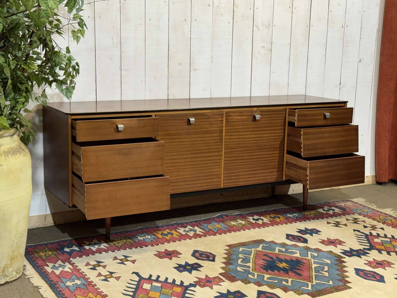 1970s English enfilade in mahogany