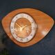 Vintage formica clock silent wall clock "Junghans mahogany"