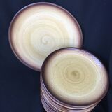 Assiettes à dessert en grès