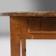 French Round Side Table in Oak with Blue Top, 1850s