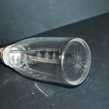 Liqueur carafe in cut crystal and Minerva silver frame