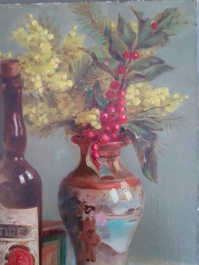 Still life oil painting ABEL LETOMBE 1913 41x33 cm