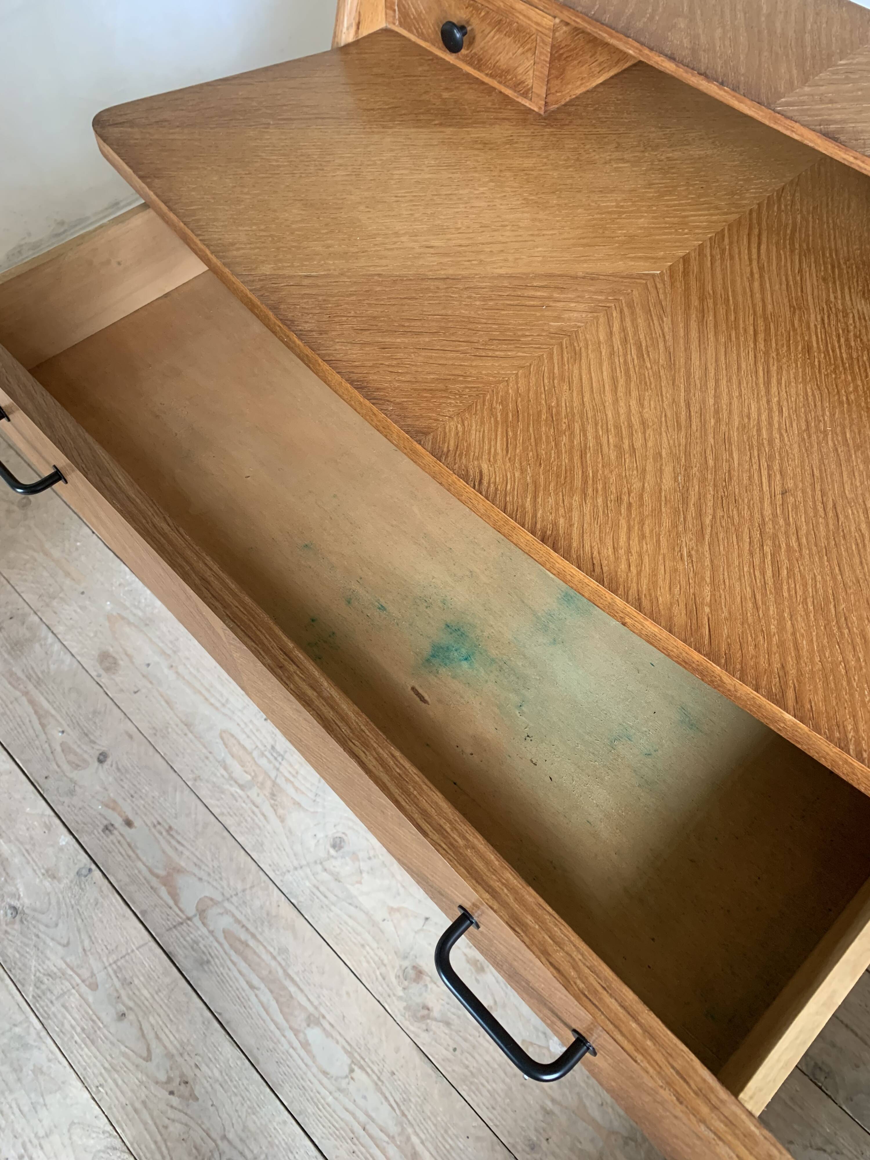 Foot oak writing desk