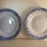 Plate on heel plate mounted X 2 Sarreguemines