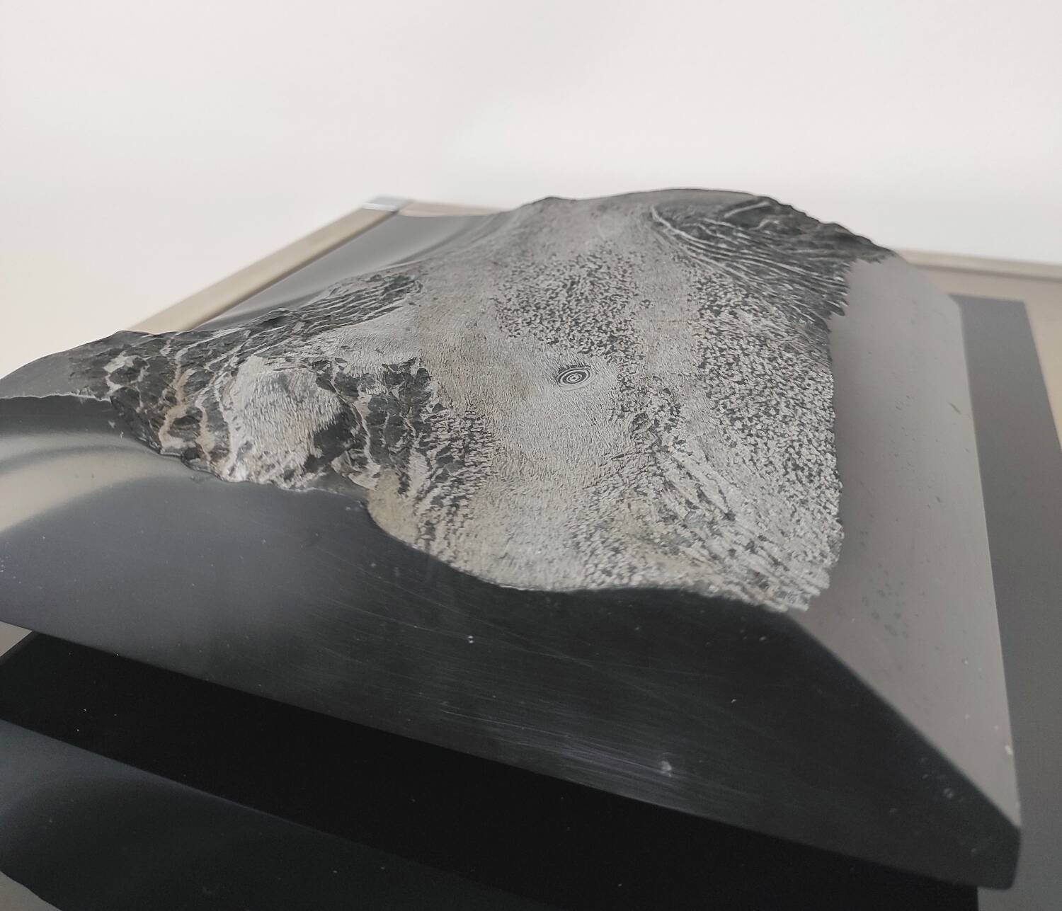 Black marble sculpture