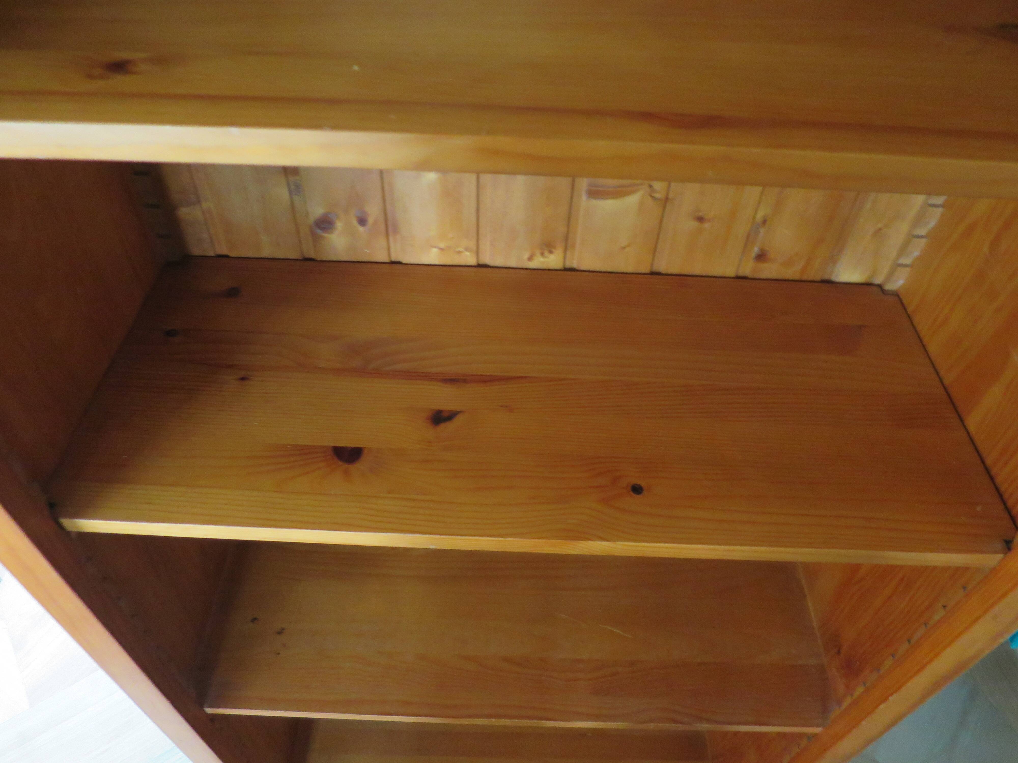 Beautiful bookshelf - solid pine - 5 shelves - country style - natural colour