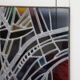 Multicolored stained glass window with hanging system - Germany - 1970's