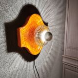 Vintage ceramic orange grease lava apply 70s