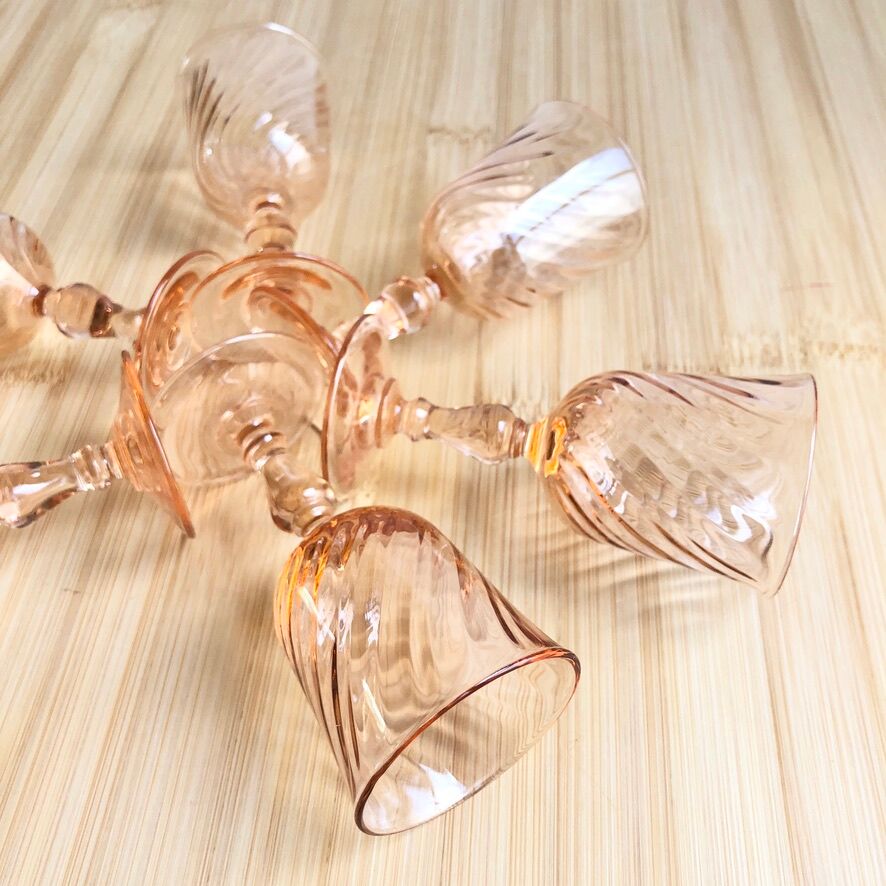 6 Rosaline 70's port glasses