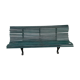 Garden bench in metal foot slats