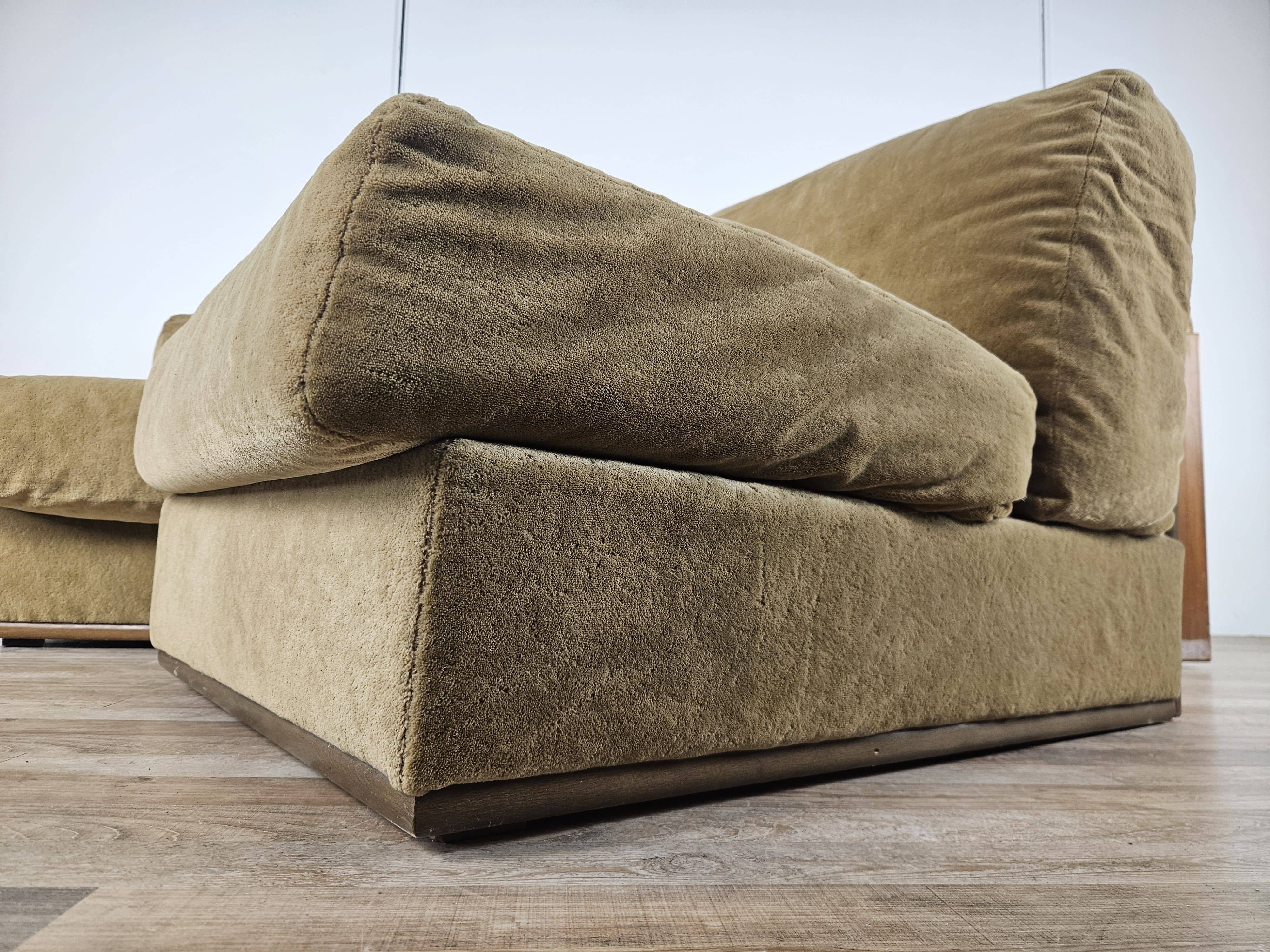 Three fabric lounge chairs 70s