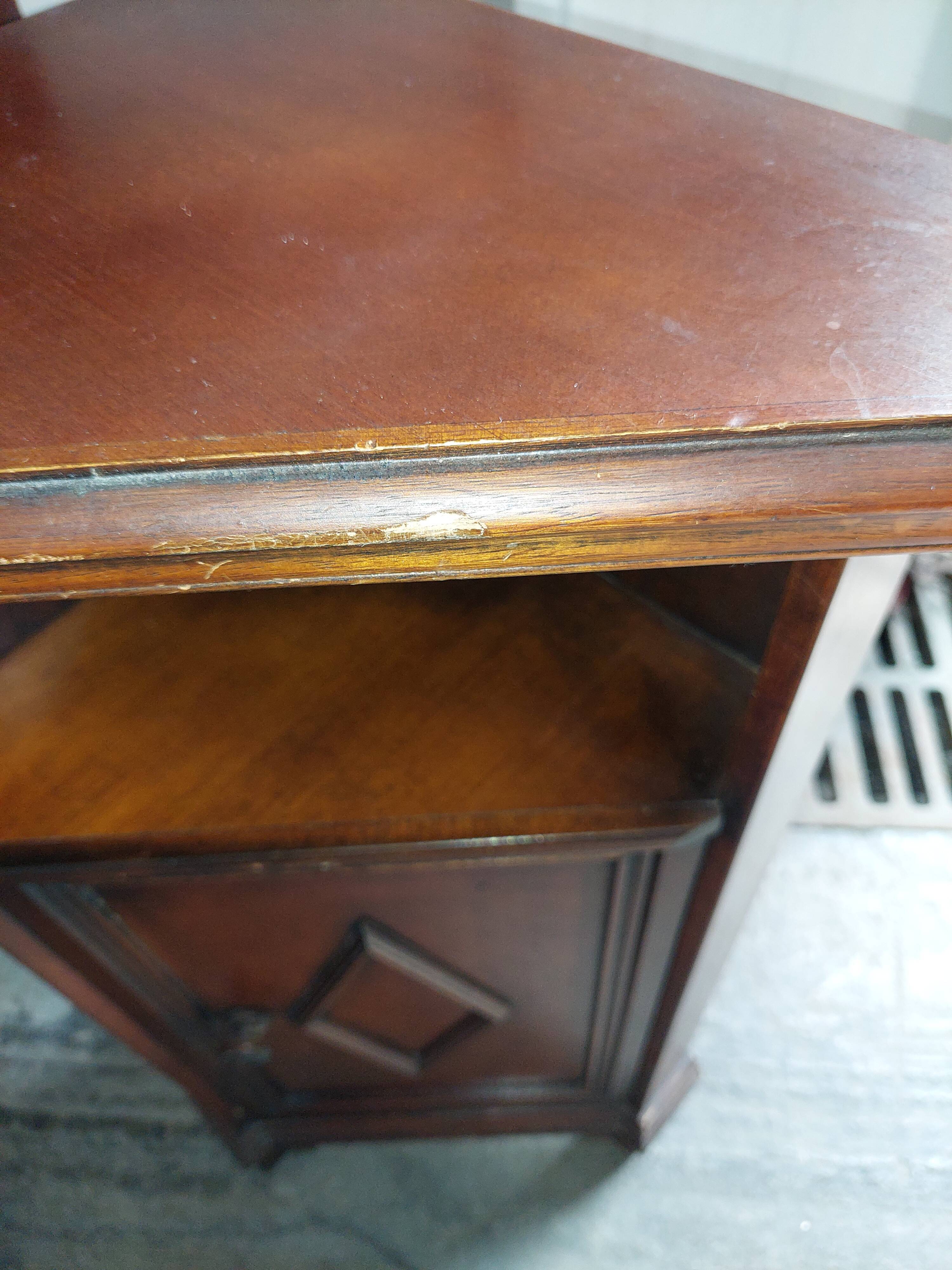 Small corner furniture in vintage wood used