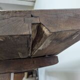 19th-century solid oak monastery table