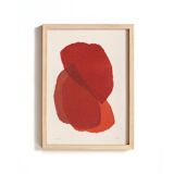Collection of 4 abstract paintings on paper - painting signed eawy