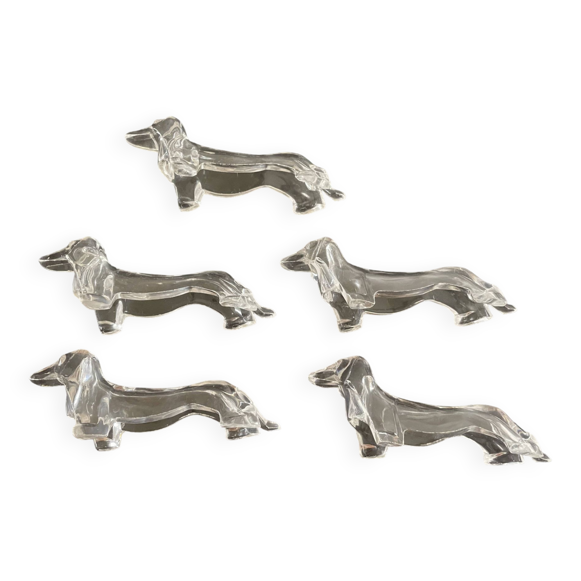 Transparent dachshund knife holder