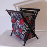 Floral fabric magazine rack