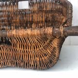 Harvest hood basket wood and wicker