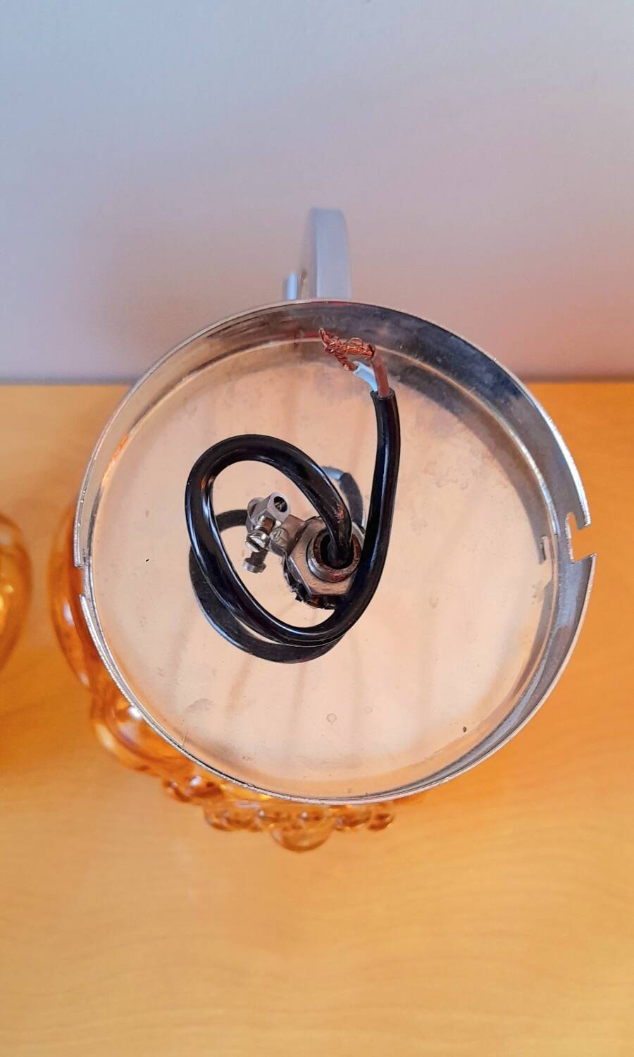 Pair of 70s ball wall lights