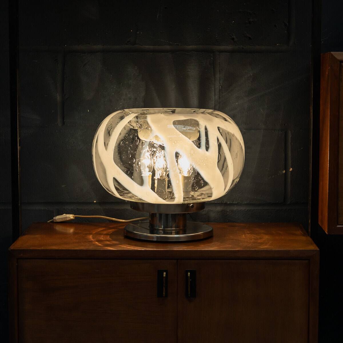 A vintage 20thc italian table lamp by carlo nason for mazzega, murano c1970