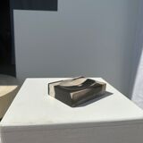 Symmetrical multicolored petrified wood soap dish
