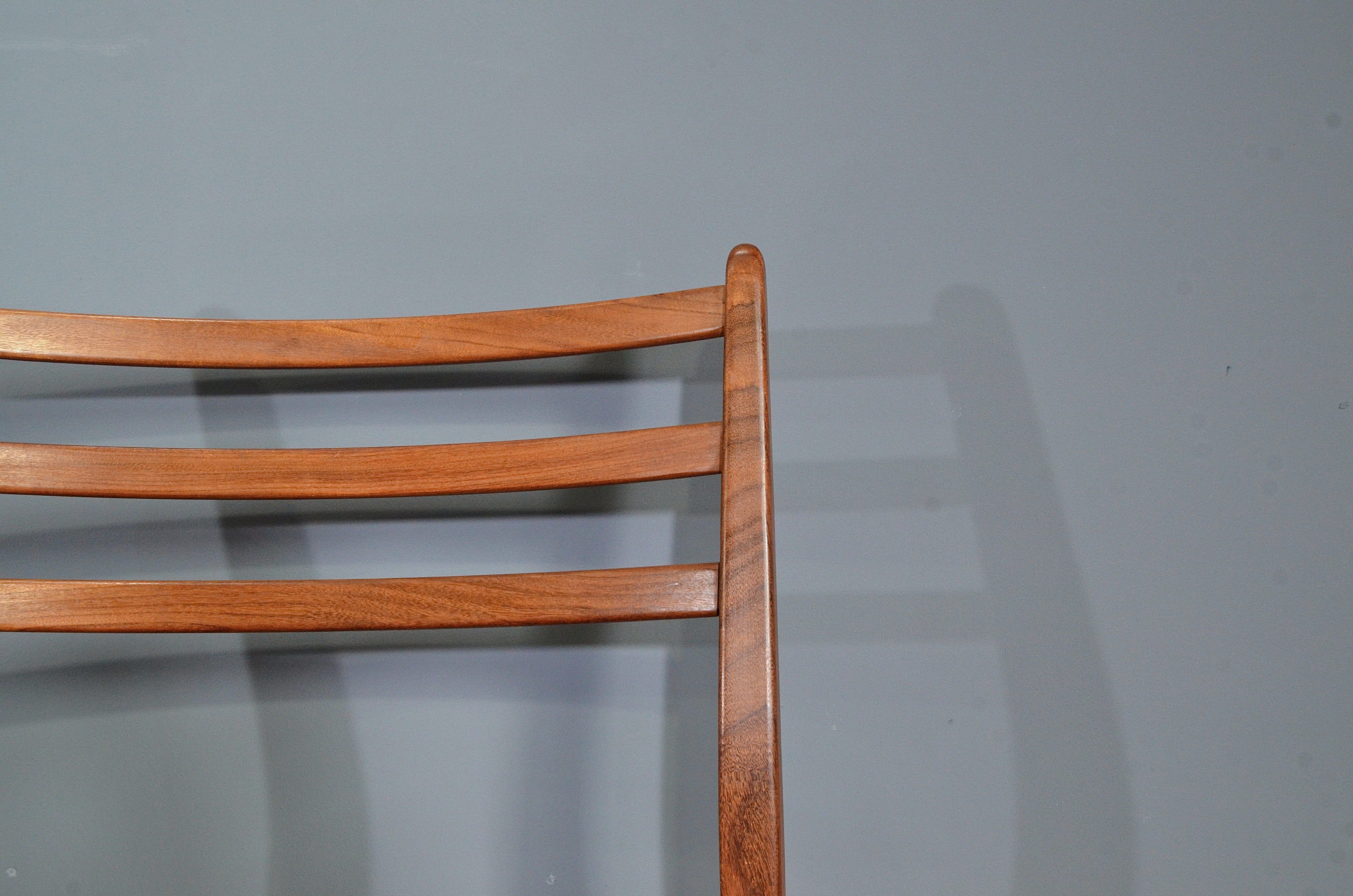 Set of 4 chairs by G Plan in teak and leatherette