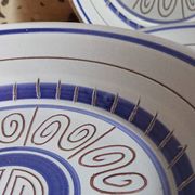 Cinq assiettes creuses céramiques M.B.F.A  PORNIC vintages service Daphné