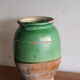 Green glazed terracotta confit pot