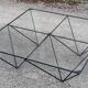 Metal and glass coffee table, 1980