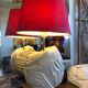 Lampe à poser design monteuse viva villa vintage céramique œuf strié