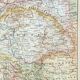 Old engraving 1898, Empire of Austria-Hungary, map • Lithograph, Original plate