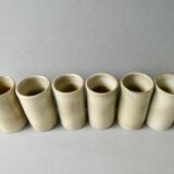 Set of 6 jean dubost glazed stoneware glasses in Noron