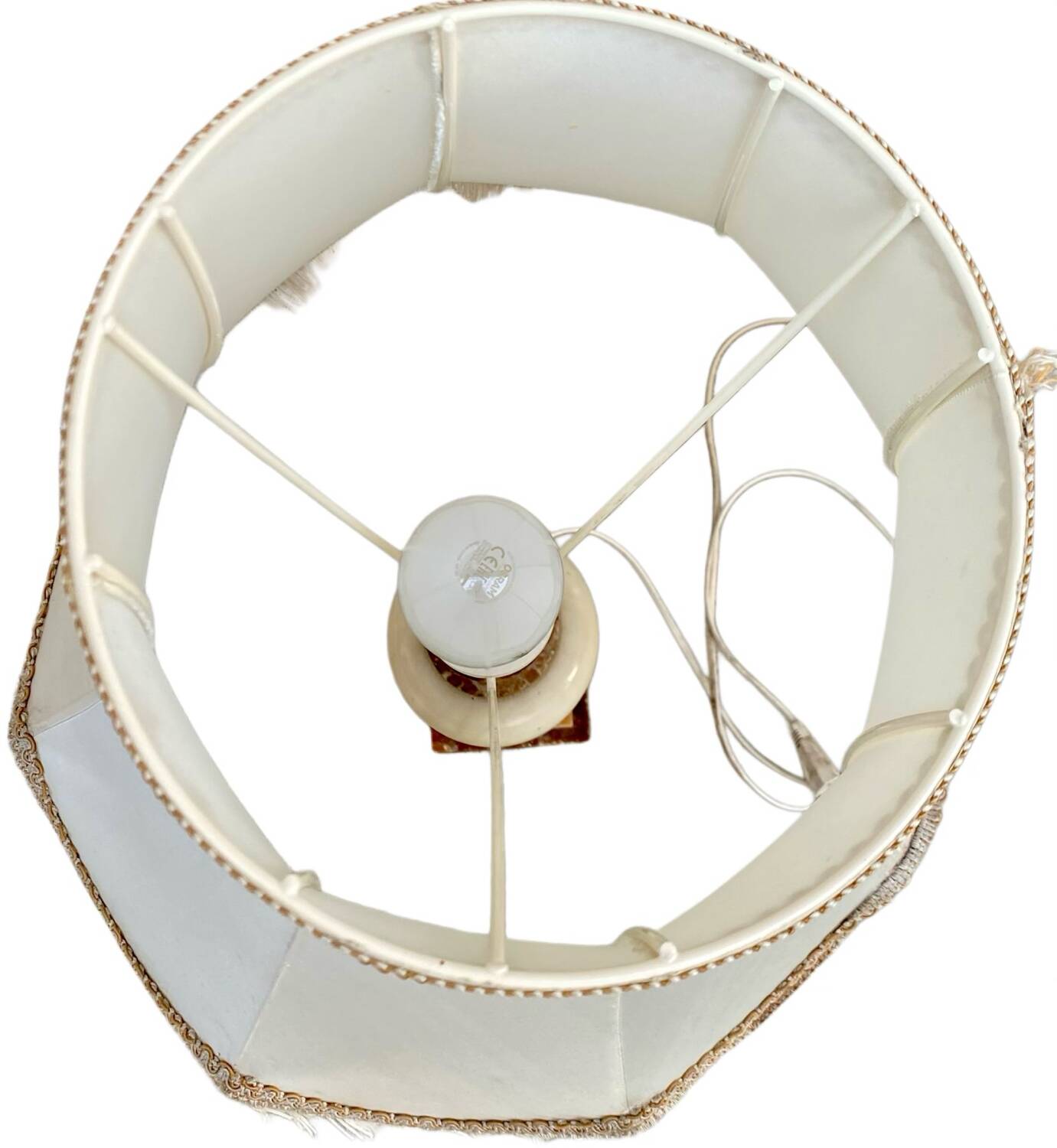 Antique alabaster floor lamp