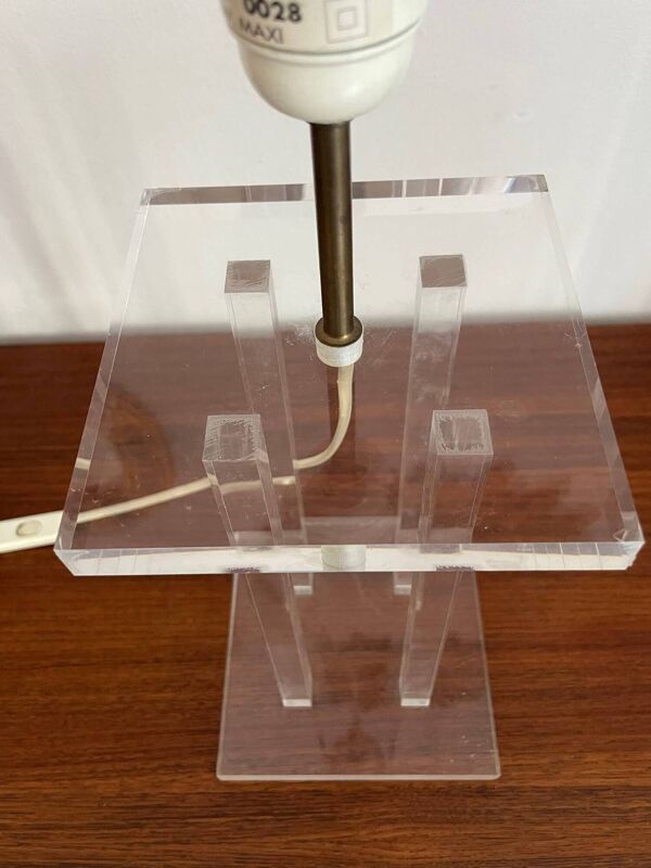 Lampe vintage de David Lange modèle cristale en plexiglas
