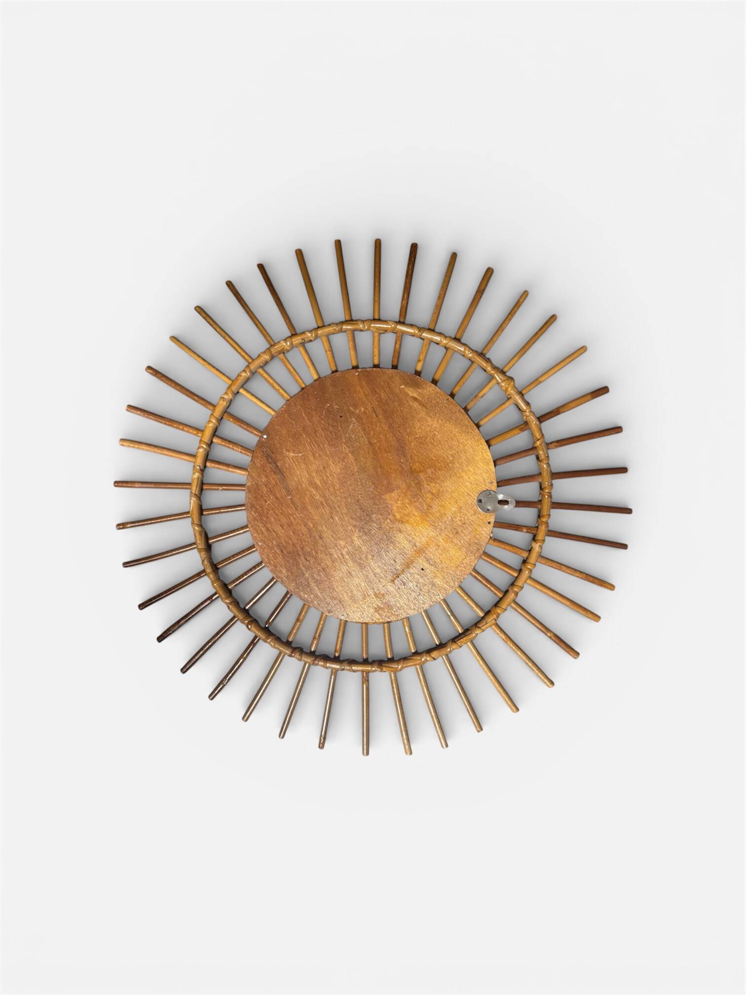 Rattan and wicker sun mirror