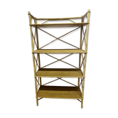 Rattan shelf with 4 tiers, in excellent condition.