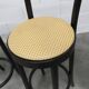 Pair of Baumann stools model Dialog in black and yellow and blue faux leather 1990