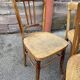 Lot of 6 chairs mismatched curved wood bistro