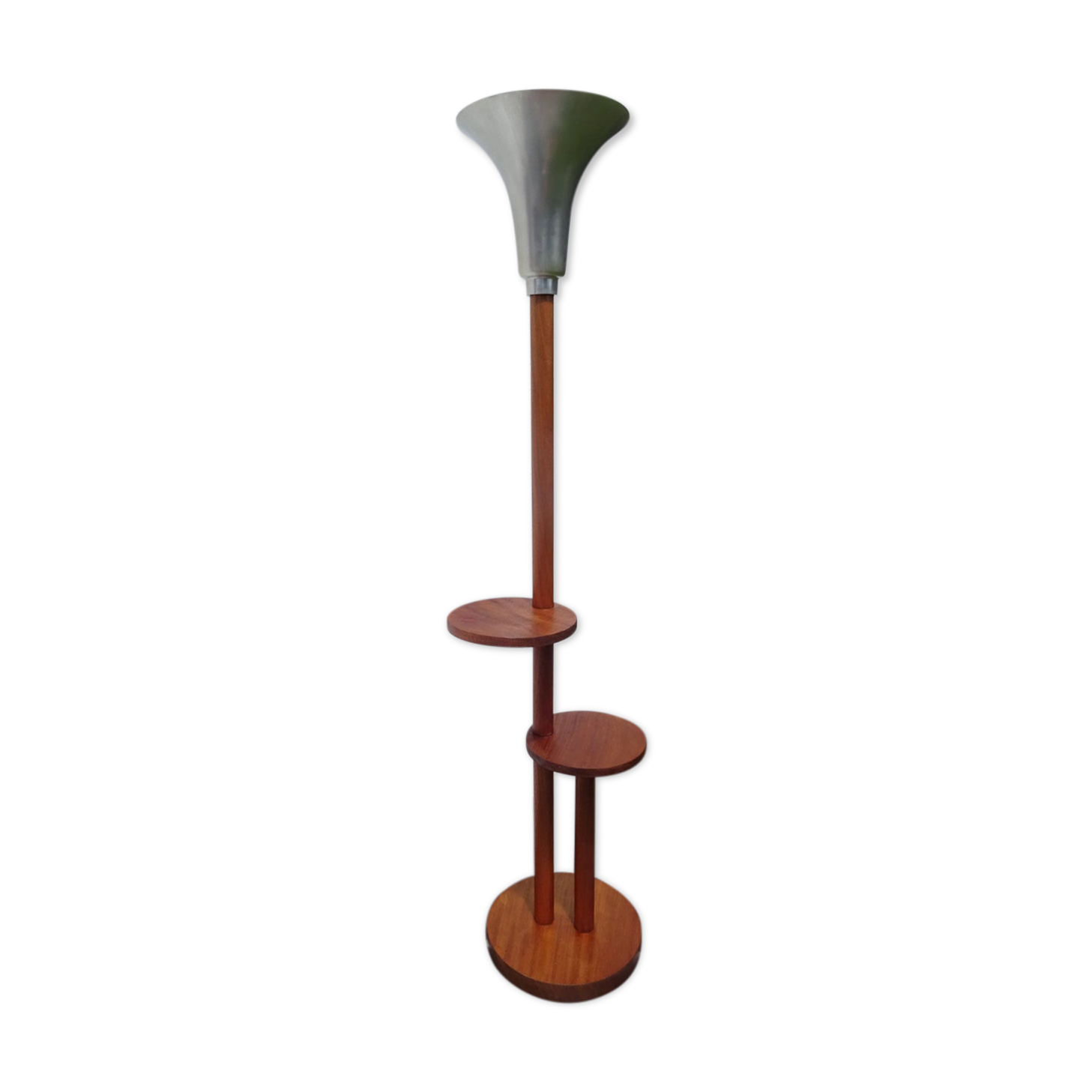 Mahogany art deco floor lamp
