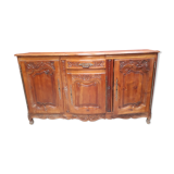 Solid cherry wood sideboard with 3 doors and 1 drawer