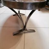 Vintage ceramic steel coffee table
