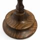 Globe terrestre vintage en bois tourné et bronze