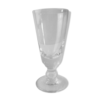 Ancien verre à absinthe en verre moulé, en verre épais