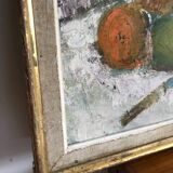 Still life painting flowers and oranges