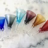 Set of 6 colored alcohol glasses
