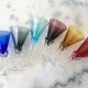 Set of 6 colored alcohol glasses