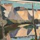 Original Mid Century Swedish Oil On Canvas – “Abstract Landscape” By Knut Ljungberg – Vintage – Framed – 84 × 54 Cm (33.1" × 21.3")