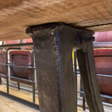 Wooden and cast iron table
