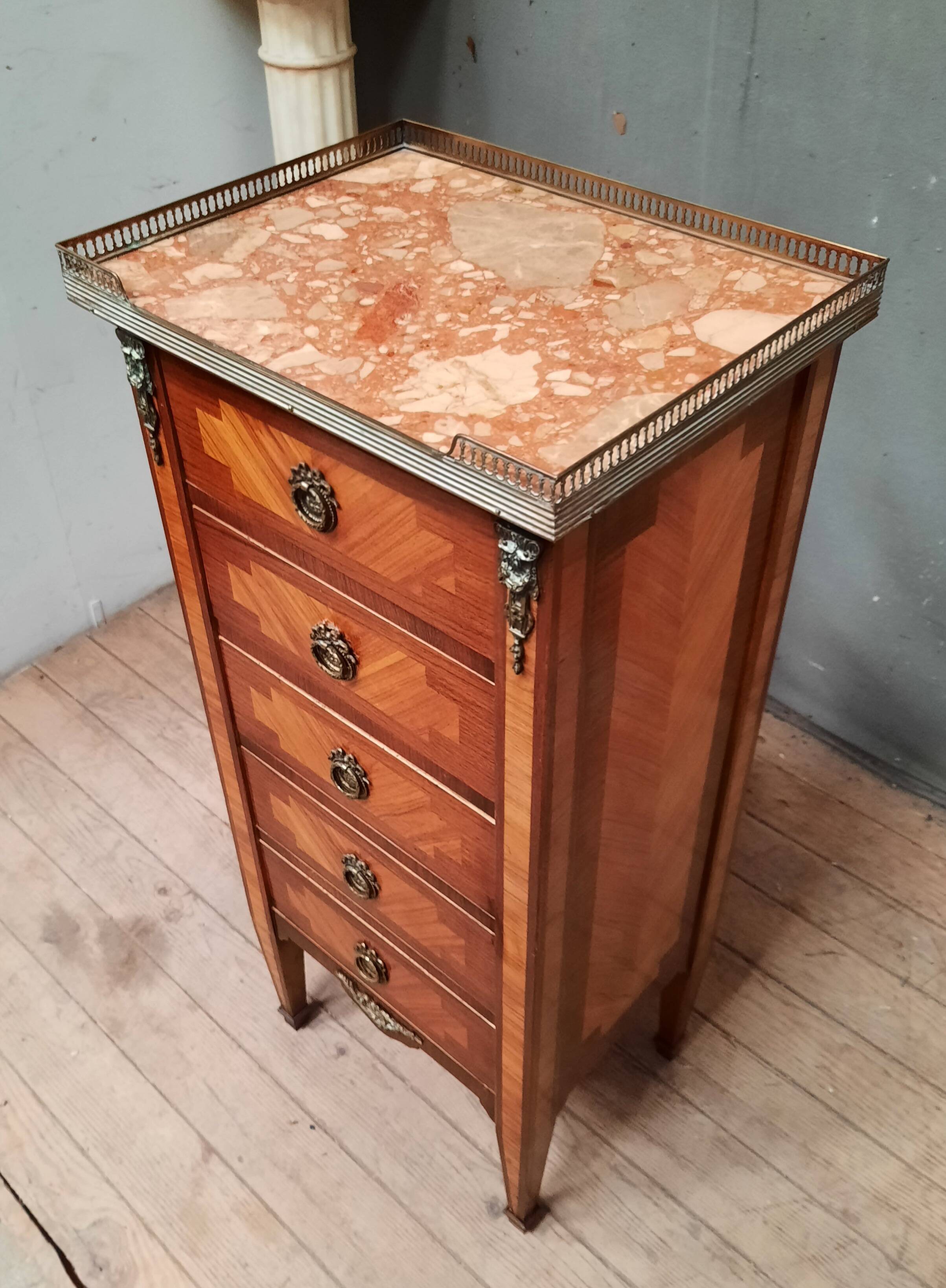Louis XVI style marquetry chiffonier