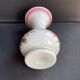 Vase Napoleon III in white opaline with floral decoration with gilding